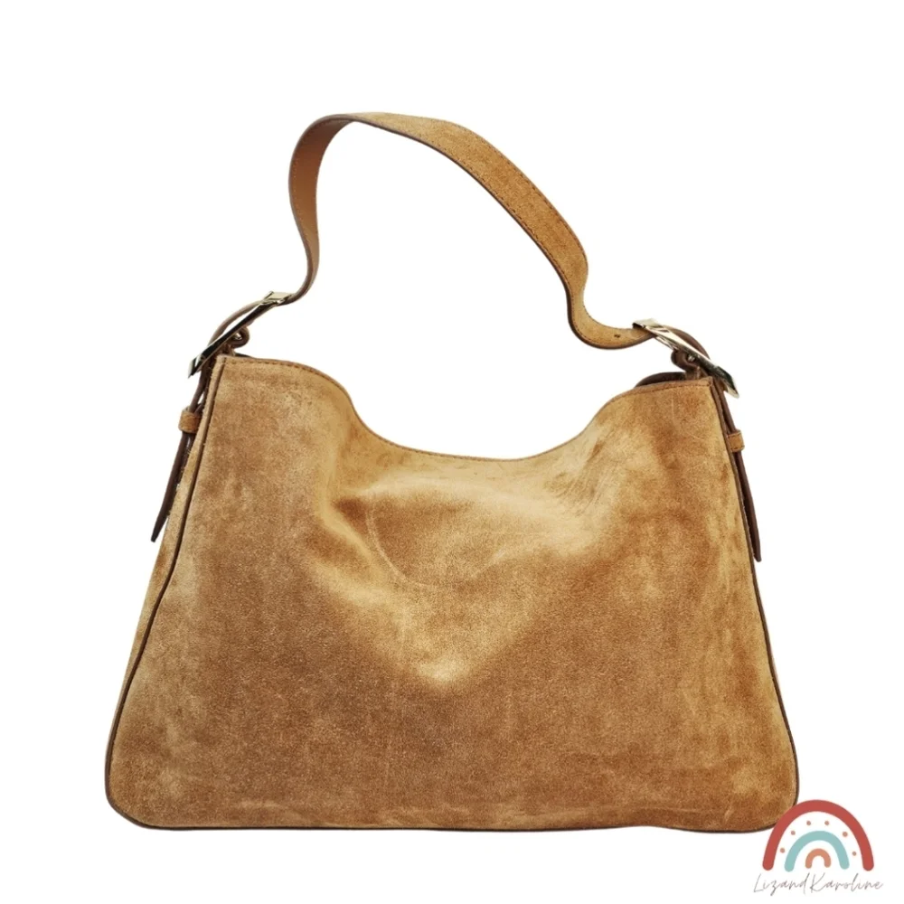 New! J. Crew Berkeley Shoulder Bag in Suede Blonde Espresso - Picture 5 of 16